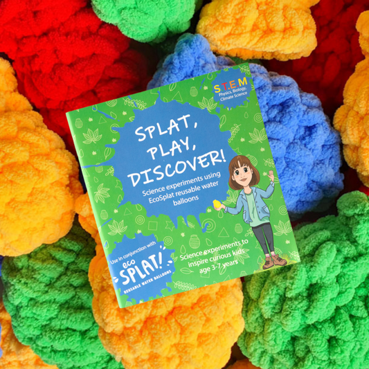 Splat Play Discover book with EcoSplat reusable water balloons bundle for Early Childhood Education Centres