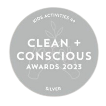 Logo of Clean + Conscious Awards 2023, Silver. Kids Activities 4+