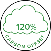 Logo 120% carbon offset